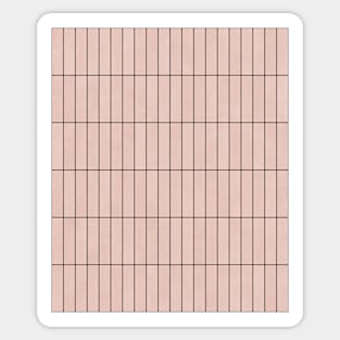 Rectangular Grid Pattern - Pale Pink Sticker